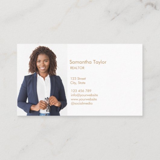 モダンプロフェッショナル実在エステートマウンテンロゴ 名刺 (裏面)