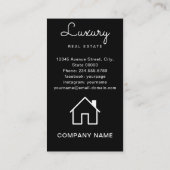 モダンプロフェッショナル実在不動産仲介業者写真の追加 名刺 (裏面)