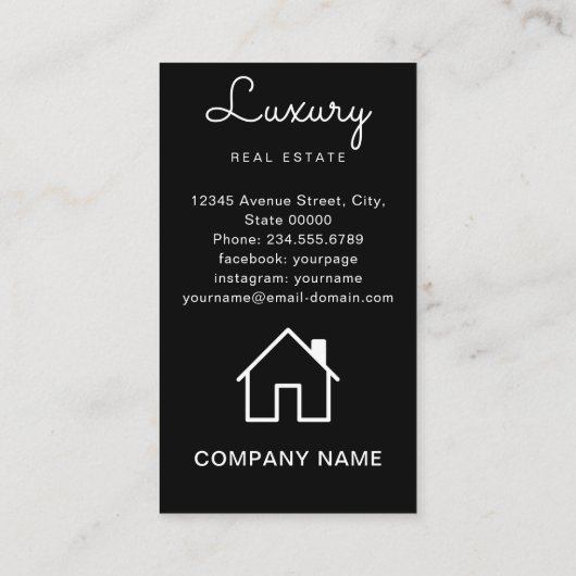 モダンプロフェッショナル実在不動産仲介業者写真の追加 名刺 (裏面)