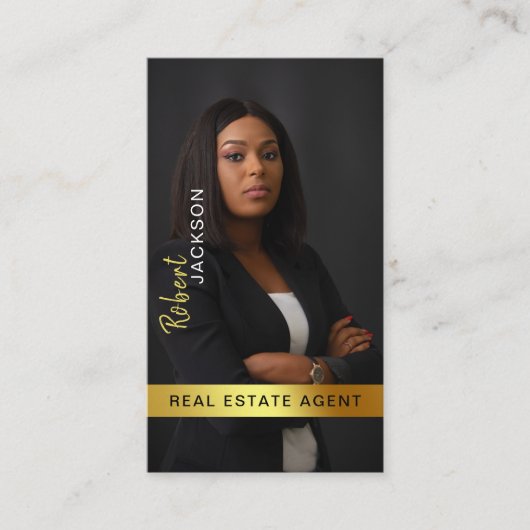 モダンプロフェッショナル実在不動産仲介業者写真の追加 名刺 (正面)
