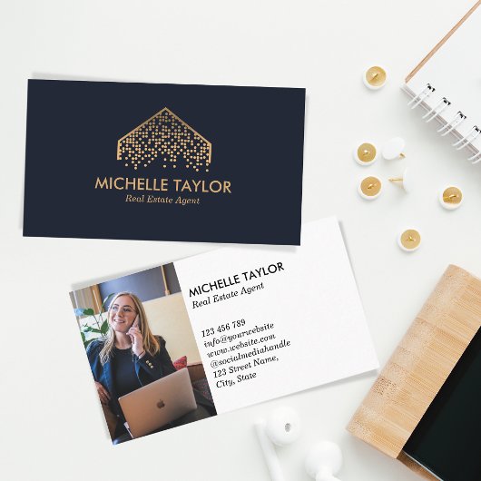 モダンプロフェッショナル実在不動産仲介業者写真 名刺