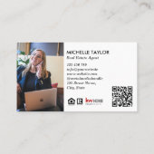 モダンプロフェッショナル実在写真QRコード 名刺 (裏面)