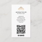 モダンプロフェッショナル実在写真QRコード 名刺 (裏面)