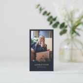 モダンプロフェッショナル実在写真QRコード 名刺 (スタンド正面)