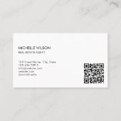 モダンプロフェッショナル実在写真QRコード 名刺 (裏面)