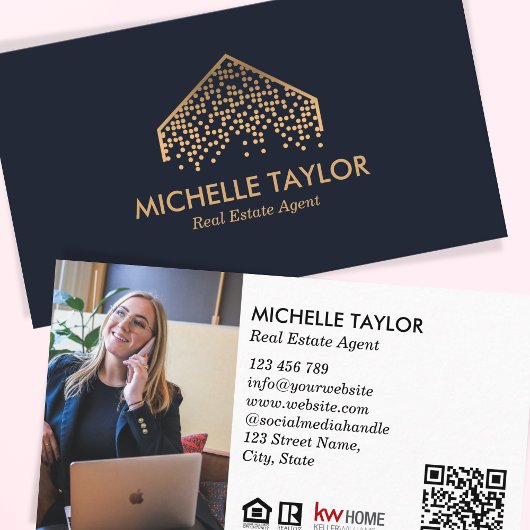 モダンプロフェッショナル実在写真QRコード 名刺