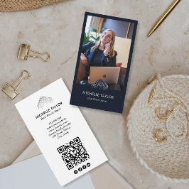 モダンプロフェッショナル実在写真QRコード 名刺