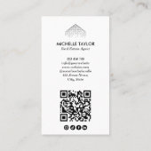 モダンプロフェッショナル実在写真QRコード 名刺 (裏面)