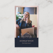 モダンプロフェッショナル実在写真QRコード 名刺 (正面)