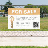 モダンプロフェッショナル実在QRコード販売用エステート 横断幕 (インサイチュ)