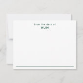 モダンプロフェッショナル対応スタイリッシュフラット ノートカード (正面)