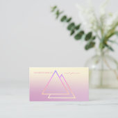 モダンプロフェッショナル幾何グラデーション図形 名刺 (スタンド正面)