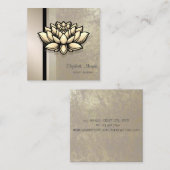 モダンプロフェッショナル幾何ストライプの,ロータス スクエア名刺 (正面/裏面)