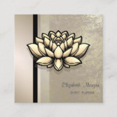 モダンプロフェッショナル幾何ストライプの,ロータス スクエア名刺 (正面)