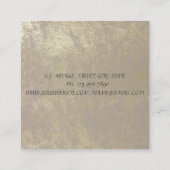 モダンプロフェッショナル幾何ストライプの,ロータス スクエア名刺 (裏面)