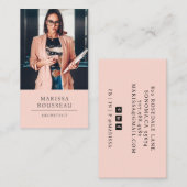 モダンプロフェッショナル建築家の写真 名刺 (正面/裏面)