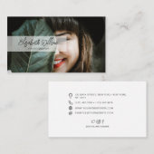 モダンプロフェッショナル手書きスクリプトオーバーレイ 名刺 (正面/裏面)