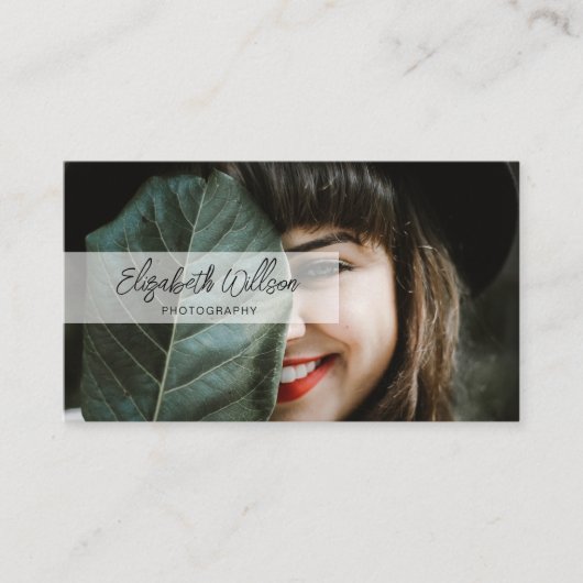 モダンプロフェッショナル手書きスクリプトオーバーレイ 名刺 (正面)