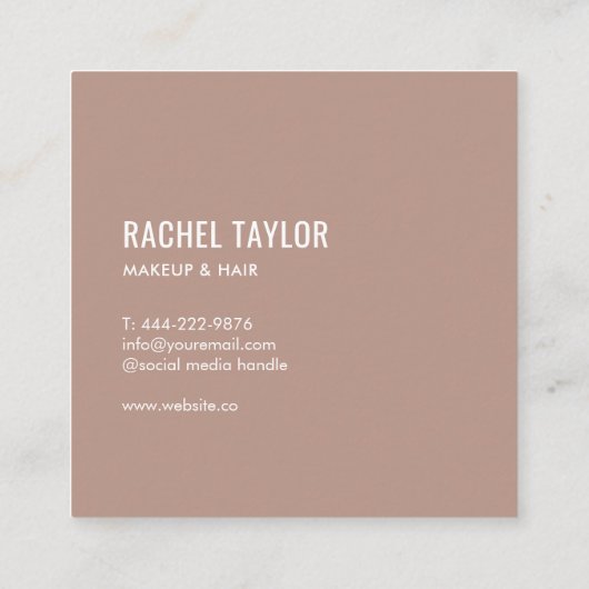 モダンプロフェッショナル撮影 スクエア名刺 (裏面)