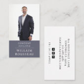 モダンプロフェッショナル業務用写真名刺 名刺 (正面/裏面)