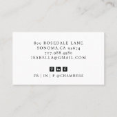 モダンプロフェッショナル業務用写真名刺 名刺 (裏面)