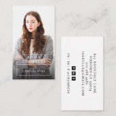 モダンプロフェッショナル業務用写真名刺 名刺 (正面/裏面)