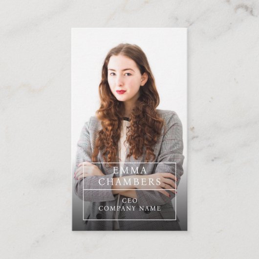 モダンプロフェッショナル業務用写真名刺 名刺 (正面)