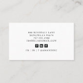 モダンプロフェッショナル業務用写真名刺 名刺 (裏面)