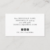 モダンプロフェッショナル業務用写真名刺 名刺 (裏面)