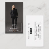 モダンプロフェッショナル業務用写真名刺 名刺 (正面/裏面)