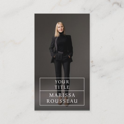 モダンプロフェッショナル業務用写真名刺 名刺 (正面)