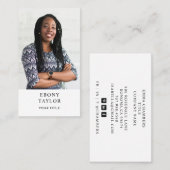 モダンプロフェッショナル業務用写真名刺 名刺 (正面/裏面)