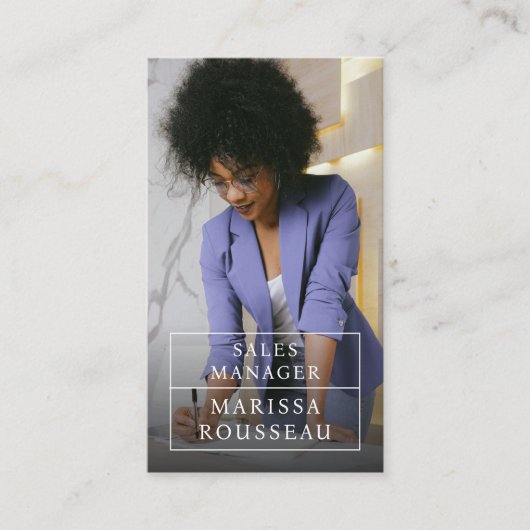 モダンプロフェッショナル業務用写真名刺 名刺 (正面)