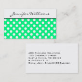 モダンプロフェッショナル水玉模様名刺 名刺 (正面/裏面)