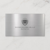 モダンプロフェッショナル法律事務所メタリック銀 名刺 (正面)