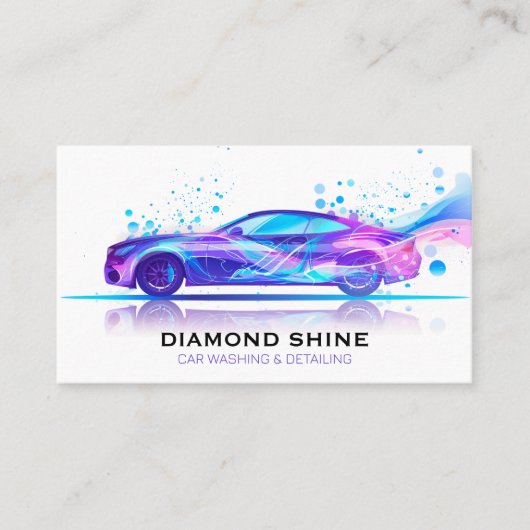モダンプロフェッショナル洗車自動詳細 名刺 (正面)