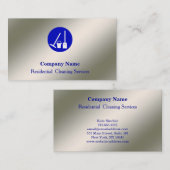 モダンプロフェッショナル清掃サービス名刺 名刺 (正面/裏面)