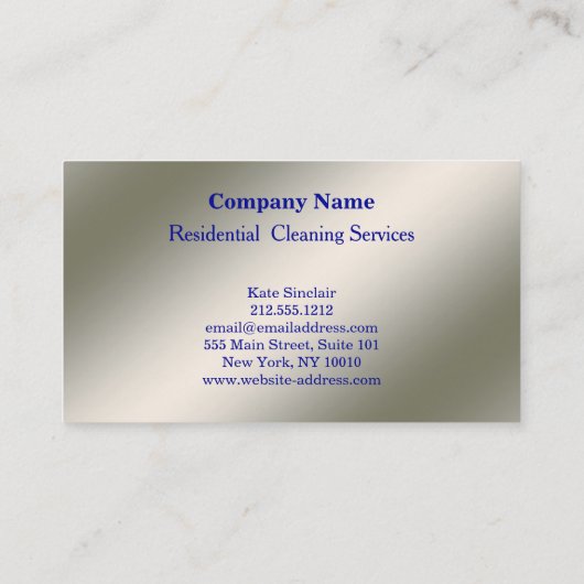 モダンプロフェッショナル清掃サービス名刺 名刺 (裏面)