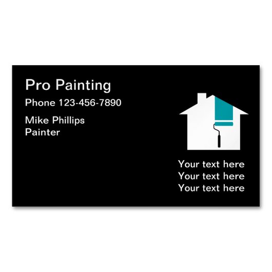 モダンプロフェッショナル画家名刺マグネット マグネット名刺 (正面)