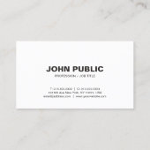 モダンプロフェッショナル白黒エレガントシンプル 名刺 (裏面)