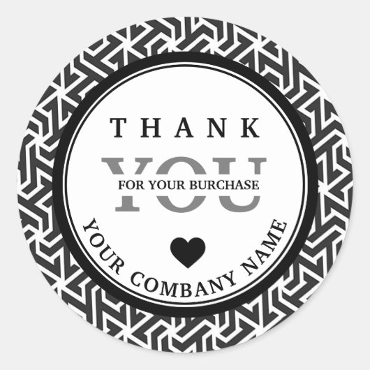 モダンプロフェッショナル白黒シール ラウンドシール (正面)