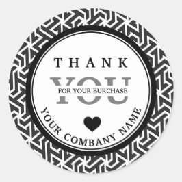 モダンプロフェッショナル白黒シール ラウンドシール