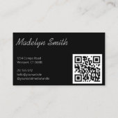 モダンプロフェッショナル白黒スクリミニマルプト  名刺 (裏面)