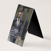 モダンプロフェッショナル白黒フォトモノグラム 名刺 (正面)