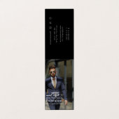 モダンプロフェッショナル白黒フォトモノグラム 名刺 (外部フラット)