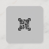 モダンプロフェッショナル白黒モノグラムの スクエア名刺 (裏面)