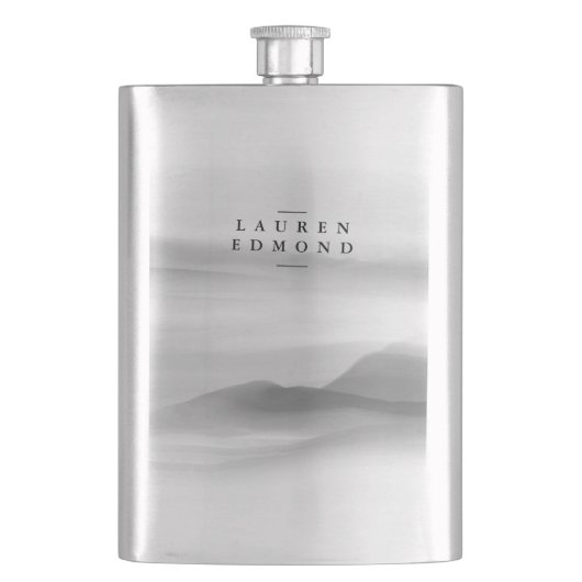 モダンプロフェッショナル白黒抽象芸術 フラスク (正面)