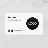 モダンプロフェッショナル白黒 名刺 (裏面)