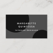 モダンプロフェッショナル白黒QRコードシンプル 名刺 (正面)