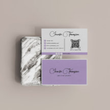 モダンプロフェッショナル紫スクリプトQRコード